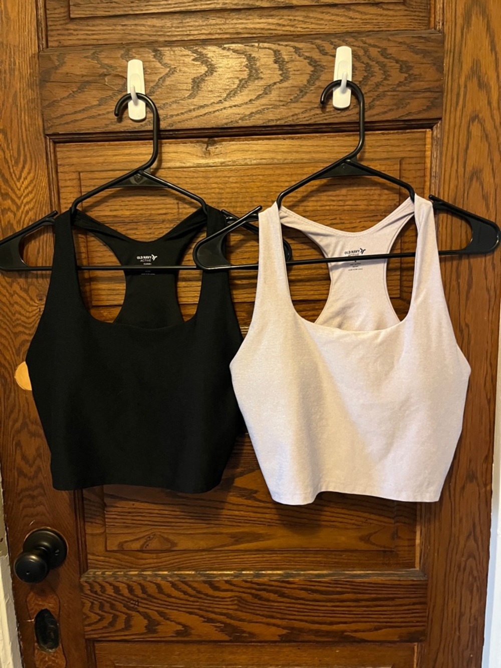 Bundle of Old Navy Black and Lavender Racerback Cropped Tanks